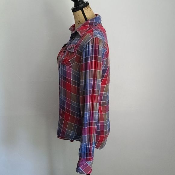 Scotch & Soda Multicolor Plaid Button Down Shirt - Picture 2 of 16